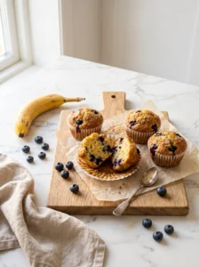 Banana Blueberry Muffin Recipe — Soft, Golden & Naturally Sweet